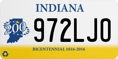 IN license plate 972LJO