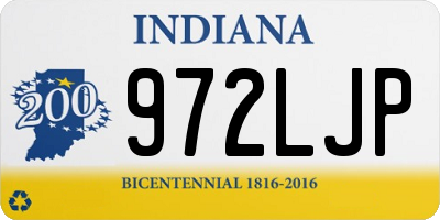 IN license plate 972LJP