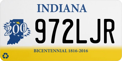 IN license plate 972LJR