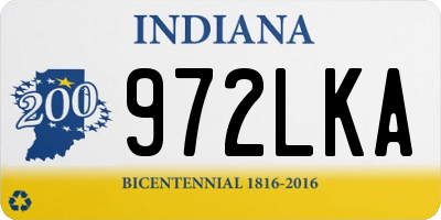 IN license plate 972LKA
