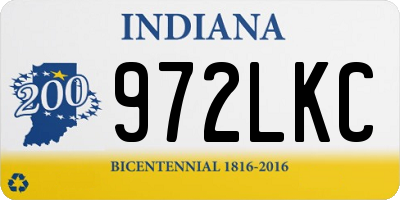 IN license plate 972LKC