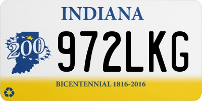 IN license plate 972LKG