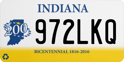 IN license plate 972LKQ