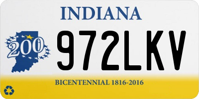 IN license plate 972LKV