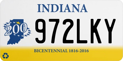 IN license plate 972LKY