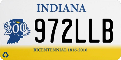 IN license plate 972LLB