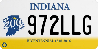 IN license plate 972LLG