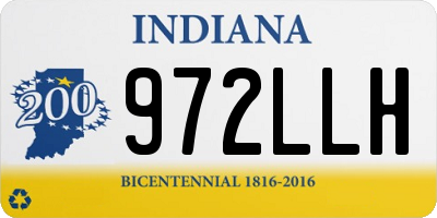 IN license plate 972LLH