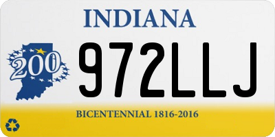 IN license plate 972LLJ
