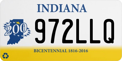 IN license plate 972LLQ