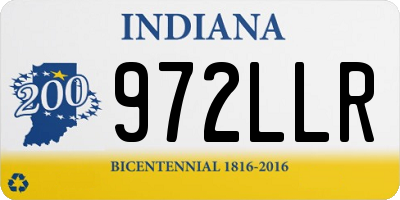 IN license plate 972LLR