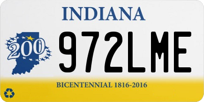 IN license plate 972LME