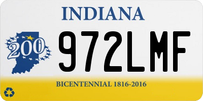 IN license plate 972LMF