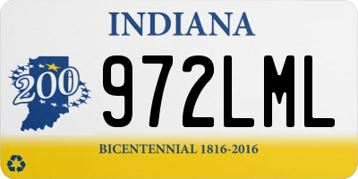 IN license plate 972LML