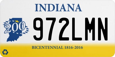 IN license plate 972LMN