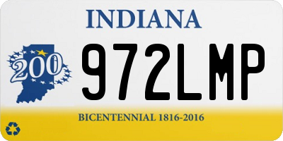 IN license plate 972LMP