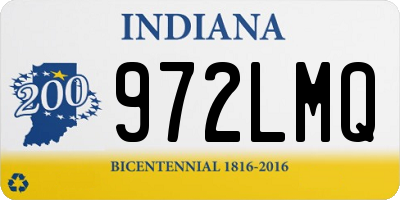 IN license plate 972LMQ