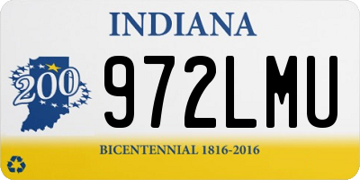 IN license plate 972LMU