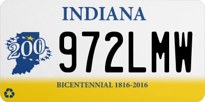 IN license plate 972LMW
