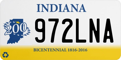 IN license plate 972LNA
