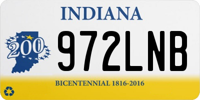 IN license plate 972LNB