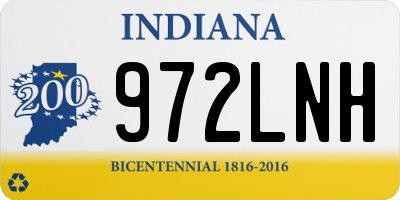 IN license plate 972LNH