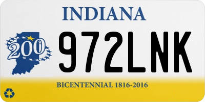 IN license plate 972LNK
