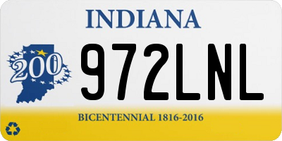 IN license plate 972LNL