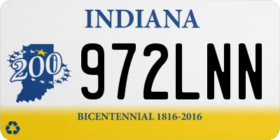 IN license plate 972LNN