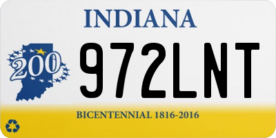 IN license plate 972LNT