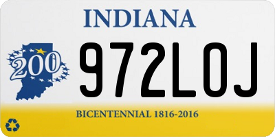 IN license plate 972LOJ