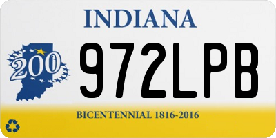 IN license plate 972LPB