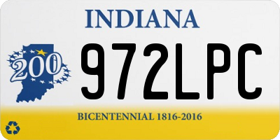 IN license plate 972LPC