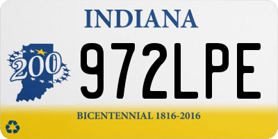 IN license plate 972LPE
