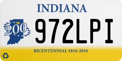 IN license plate 972LPI