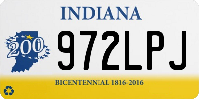 IN license plate 972LPJ