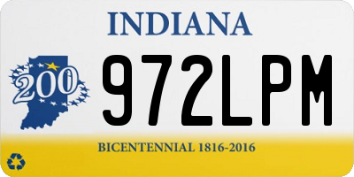 IN license plate 972LPM