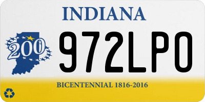 IN license plate 972LPO