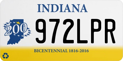 IN license plate 972LPR