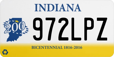 IN license plate 972LPZ