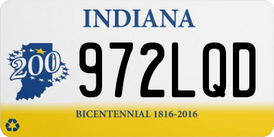 IN license plate 972LQD