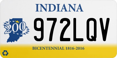 IN license plate 972LQV
