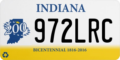 IN license plate 972LRC