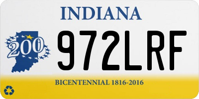 IN license plate 972LRF