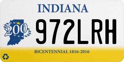IN license plate 972LRH