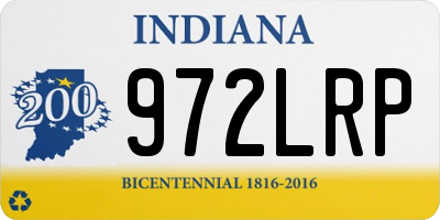 IN license plate 972LRP