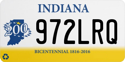IN license plate 972LRQ