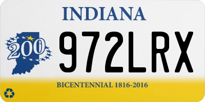 IN license plate 972LRX
