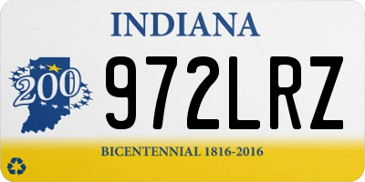IN license plate 972LRZ
