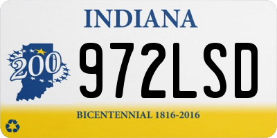 IN license plate 972LSD
